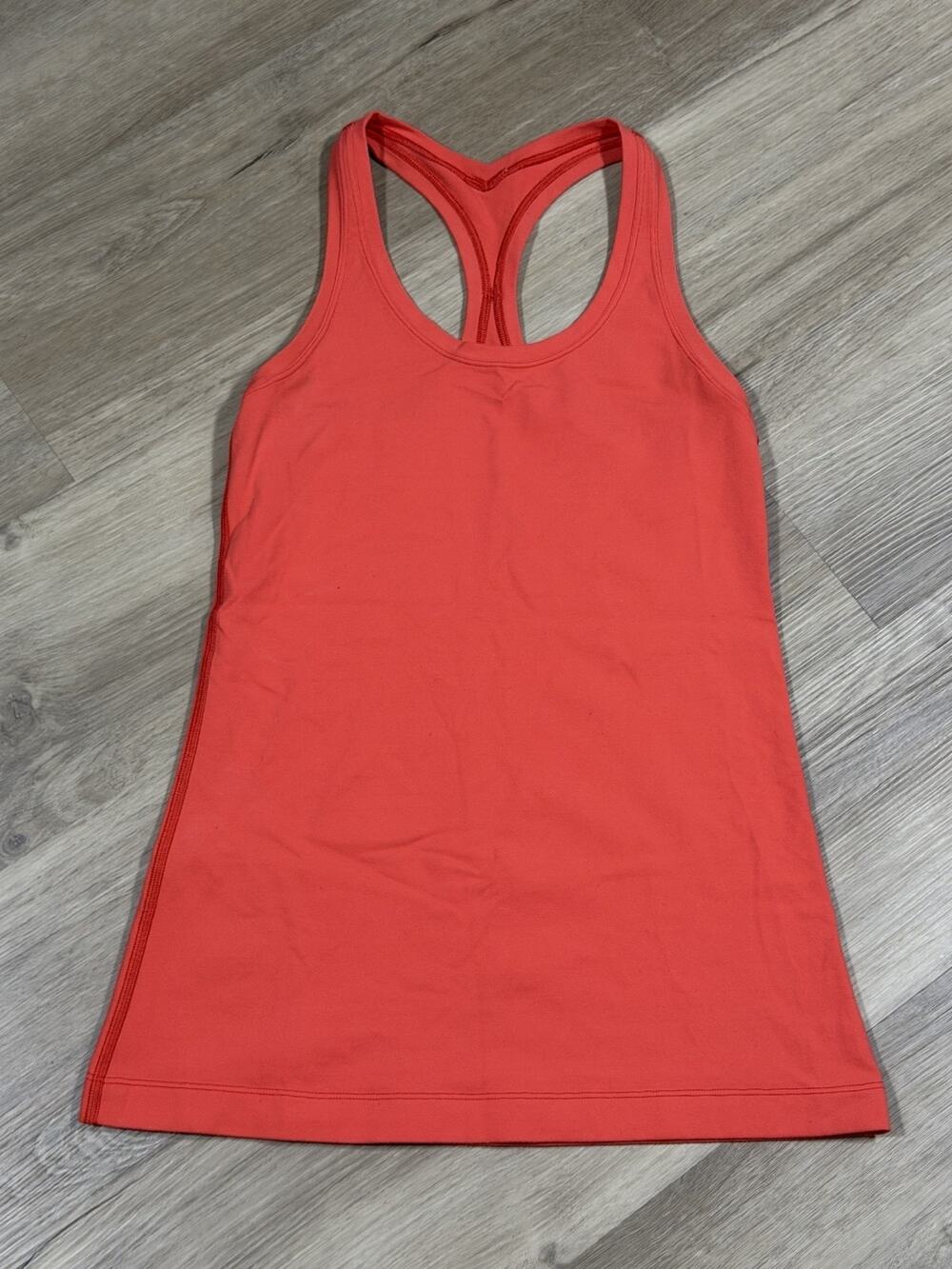 Lululemon Cool Racerback Tank Womens Size 2 Coral Red CRB
